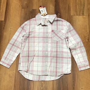 Levi’s Flannel button down shirt  girls XL 14/16 NWT